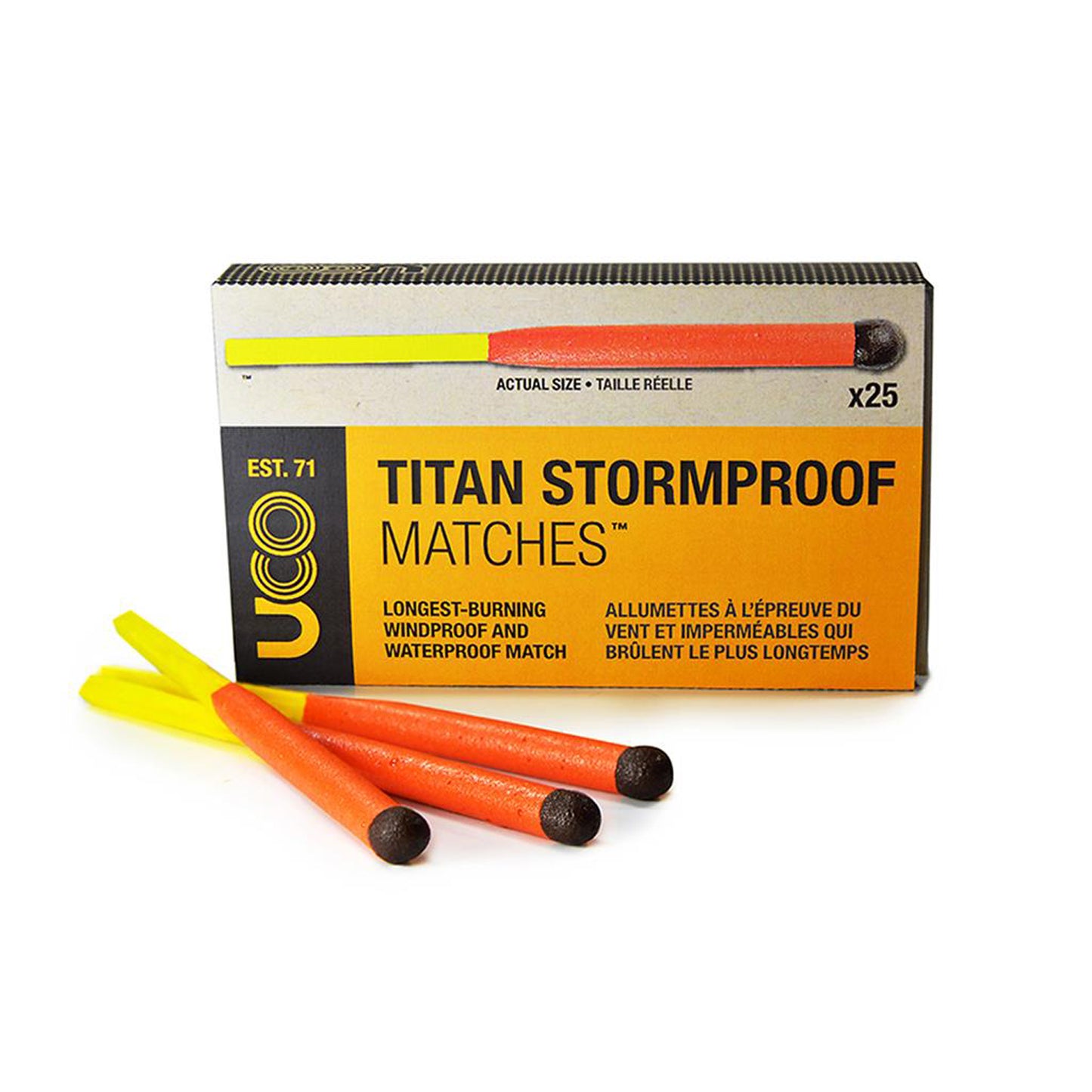 UCO - TITAN STORMPROOF MATCHES (BULK 25 MATCHES)